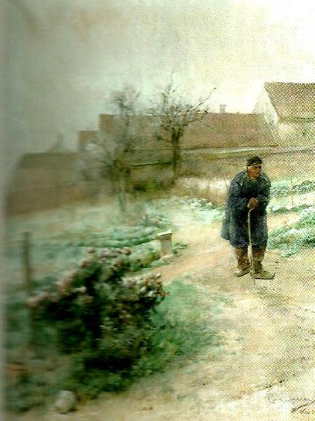 Carl Larsson november rimfrost Spain oil painting art